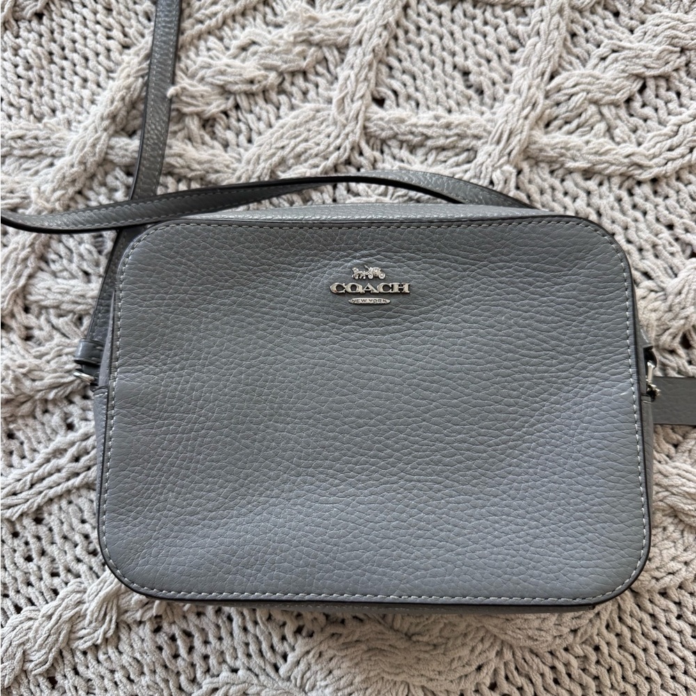 Coach Pebble Leather Crossbody Bag and Wallet in Gray - Picture 2 of 8